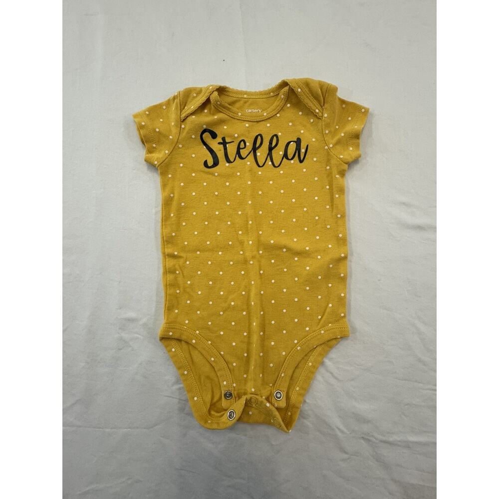 Monogrammed “Stella” Baby short Sleeve shirt 3-6 Months‎